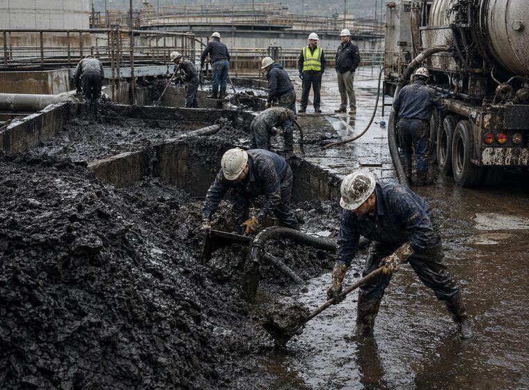 Exceso de lodos en la planta